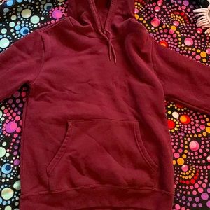 Burgundy beautiful jacket.